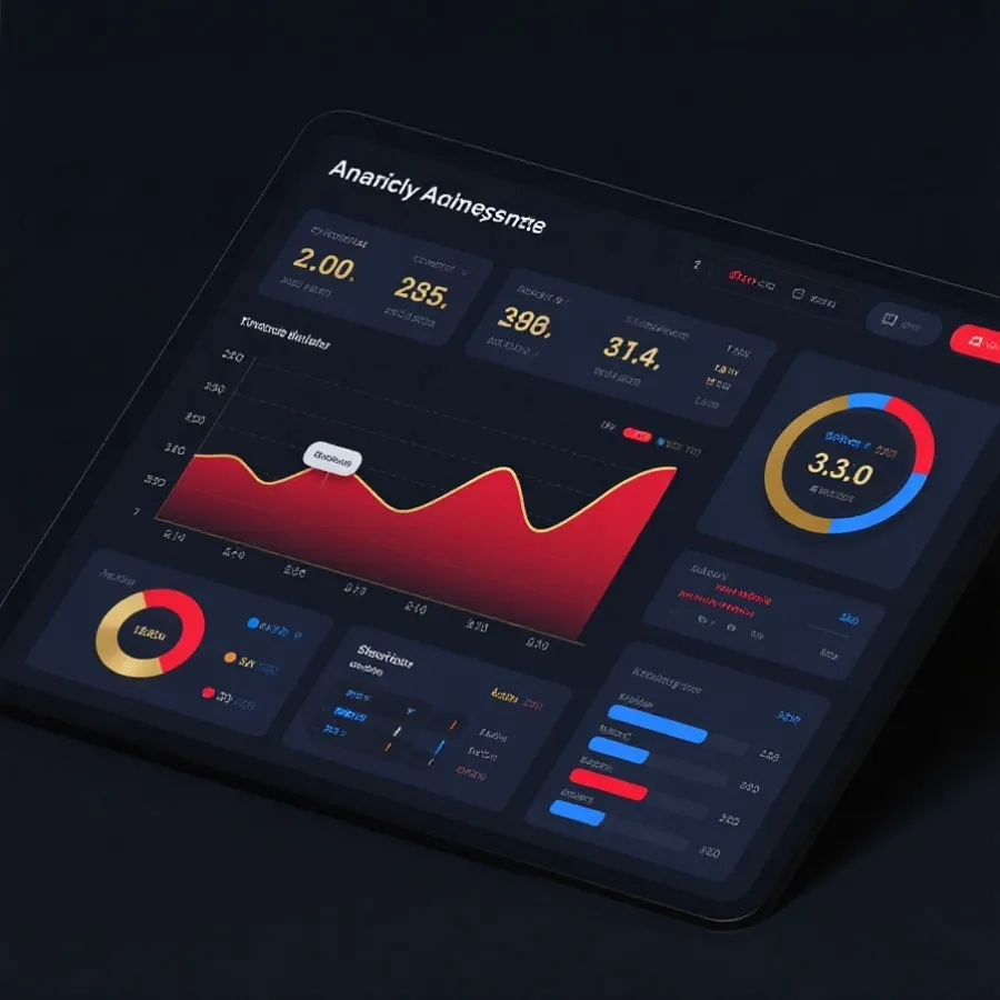 number trend analytics illustration
